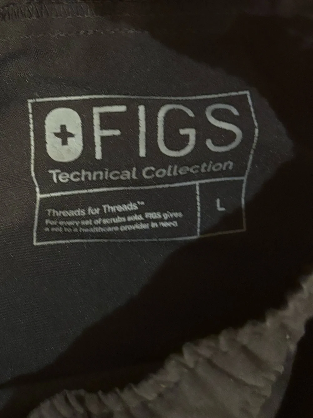 FIGS Tansen Jogger Scrub Pants Mens Large Black Healthcare